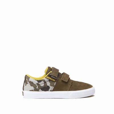 Gyerek Supra STACKS II VULC VELCRO Tornacipő HU248069 Khaki/Camo